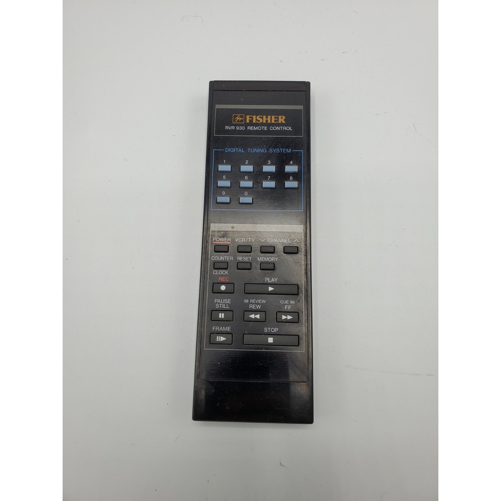 fisher home theater remote rvr 930‎ tested working tv/vcr/cassette